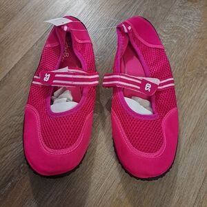 Star Bay Pink White Mesh Mary Jane Water Shoes Straps Women's Size 10